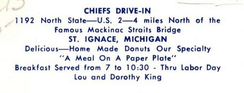 Chiefs Drive-In - Old Postcard (newer photo)